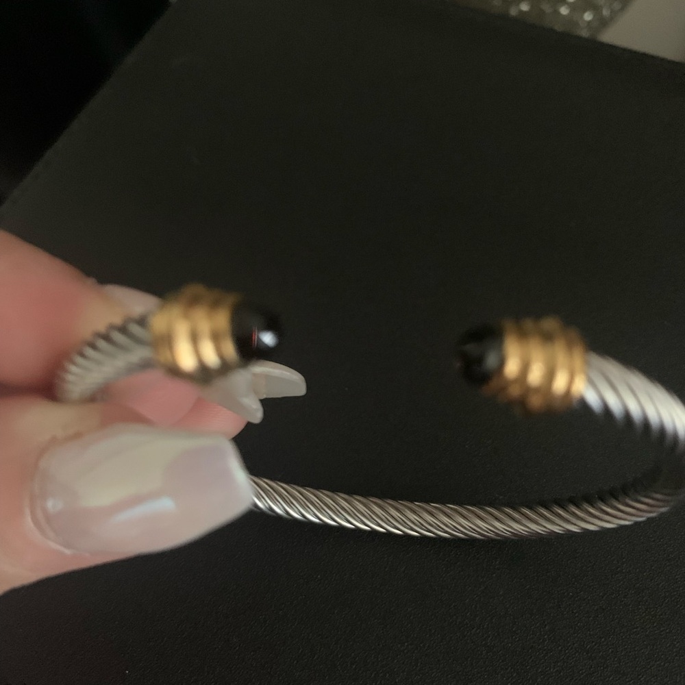 Stainless Steel DYI (David Yurmen Inspired) Braided Cuff Bangle Bracelet - Picture 4 of 11